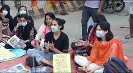 Women in Karachi, Pakistan protest against rape