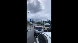 Flooding on the Western Main Road, Cocorite