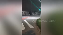 Chinese road opens up after natural gas leaking from pipe explodes