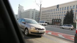 Roads in Minsk were blocked because the President's motorcade was going to the residence for the inauguration