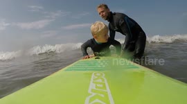 Nate, 4 year old surfer from North Devon