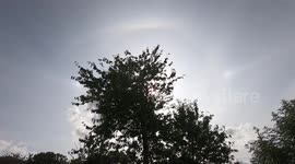 A rare and full Parhelic Circle coming from the halo and sundogs around the sun