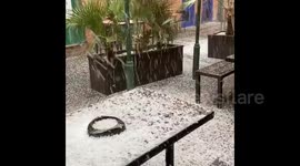 UK: Heavy Hailstorm Hits Worcester, Worcestershire