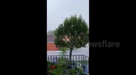 UK: Heavy Hailstorm Hits Worcester, Worcestershire 2