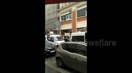 Police vans on rue amelot