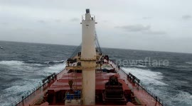 Bulk carrier vessel sailing across the Mediterranean