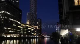 The International Space Station As Seen Over Canary Wharf