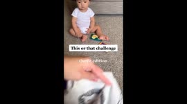 Watch baby Carter choose his own outfit for the day