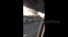 Russia: Large Fire Erupts At Hotel In Novosibirsk
