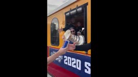 He shoots, he scores! NHL star Ryan McDonagh snags beer as speeding Stanley Cup caravan drives by Tampa Bay