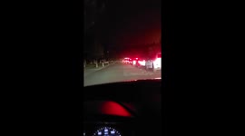 Late night evacuation from the Skyhawk Community In Santa Rosa California