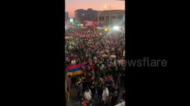 Hundreds of Armenians protest at Azerbaijan’s L.A. consulate building, as both countries engage in lethal battle in Caucasus