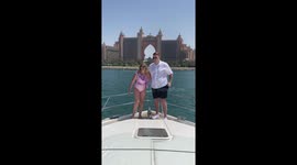 Surprise Proposal On A Yacht In Front Of Atlantis Hotel, Dubai