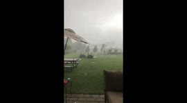 A Trampoline Went Flying In The Storm At Simpsonville SC