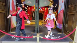 Toy store staff dance to 