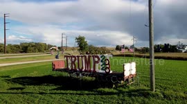 Semi trailer turned into a trump sign in South Eastern Minnesota