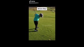 Shane sky at 5 years old getting hole in one from mens tees 79 yrds