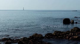 Western Rocks (Isles of Scilly) with Bishop Lighthouse in the backgroud
