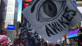 WIDE AWAKES EVENT IN TIMES SQUARE IN NEW YORK CITY. Saturday, October 3, 2020