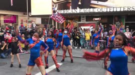 WIDE AWAKES EVENT IN TIMES SQUARE IN NEW YORK CITY. Saturday, October 3, 2020