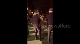 Large group of riot police disrupt outdoor concert in Brooklyn