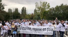 In Villefontaine, thousands take part in a 'white march' for Victorine Dartois