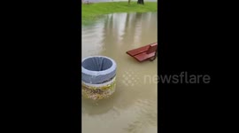 UK: People Clears Flooding After Storm Alex Battering London