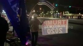 Trump supporters gather outside Walter Reed Hospital during President's COVID recovery