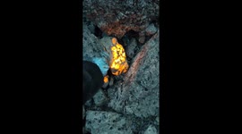Hiker finds rare mineral in northern Russia that glows under UV light