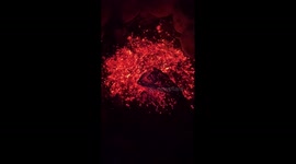 Hot coals in a fire