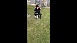 US soldier welcomed back by his 6-month-old schnoodle puppy
