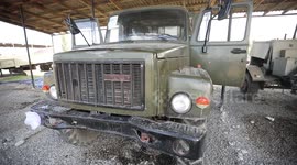 Damaged Armenian army truck seized by Azerbaijan forces