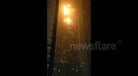 Dubai Marina building on fire +EDT+