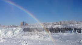 Niagara Falls Freezes over [Niagara sets cold record in February]