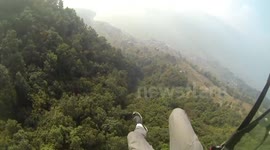 'Near-death' speedflying crash