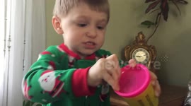 2 Year Old Tries With All His Might!