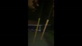 Chemical smoke coming from the Lilburn Train Derailment Disaster