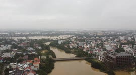 Drone footage of Flooding to Hoi An Vietnam 12/10/2020