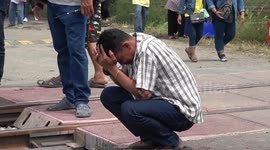 Thailand train crash relatives collapse in tears at scene of accident today