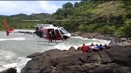 Risk rescue, Helicopter saves man after crash