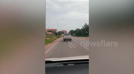 'Drunk' driver swerves across the road before hitting oncoming car