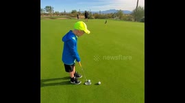 Shane Sky at 4 years old golf pro missing mom.