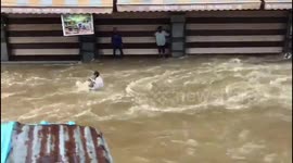 Man washed away in Hyderabad floods as locals shout for help