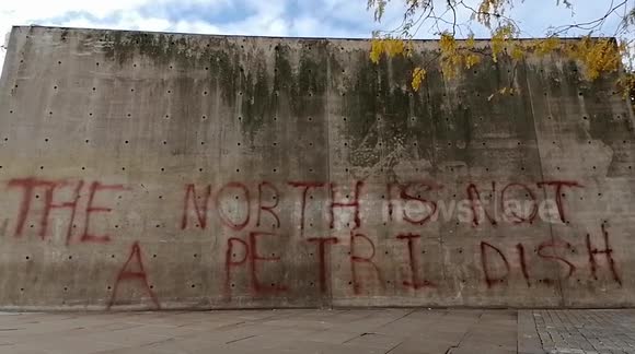 'The north is not a petri dish': Anti-government graffiti appears in Manchester
