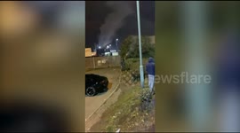 Shocking footage shows reckless yobs endangering motorist's lives by shooting fireworks at passing cars