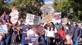 Women march against Trump in Washington, D.C.