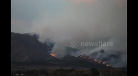 Timelapse of the fast growing CalWood Fire burning on the mountain slopes northwest of Boulder amid a record setting year for wildfires in Colorado