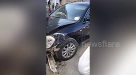 Out of control vehicle smashes into patients waiting outside hospital in eastern China