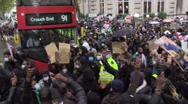 Protesters gather outside Nigerian High Commission in London following police brutality in Lagos