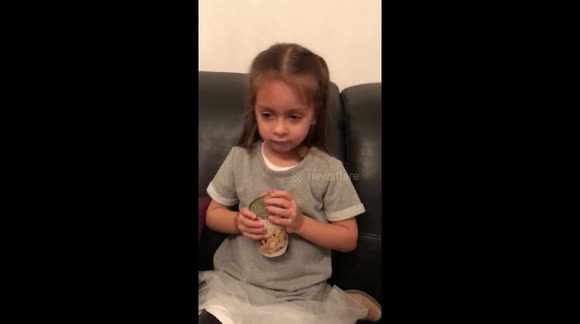 Girl gives hilariously polite reaction after receiving tinned mushrooms for Christmas